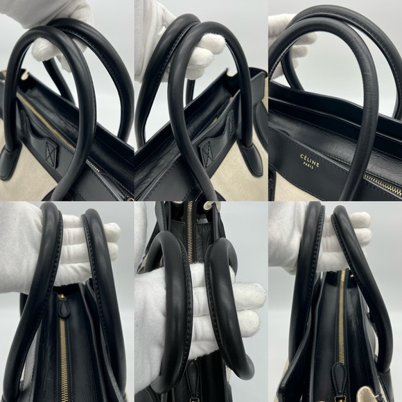 Authentic Celine Canvas and calfskin leather mini luggage tote - Picture 12 of 16